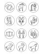 Porte-cle astrologie - signe du zodiaque