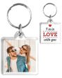 Porte-clé Personnalisé Cristal Carre 32 mm
