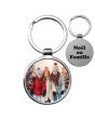 Porte-clés personnalisé photo et gravure rond - joyeux noel