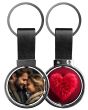 porte-cle photo rotatif rond
