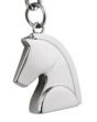 Porte-Clé Tête de Cheval Métal Brillant gris - zoom