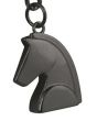 Porte-Clé Tête de Cheval Métal Brillant noir - zoom