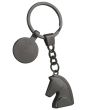 Porte-Clé Tête de Cheval Métal Brillant noir
