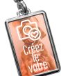 porte clef métal rectangle 40-25mm
