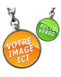 Porte-clé Metal Rond double face 33mm - on