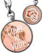 Porte-clé Métal Rond double face 33mm - on