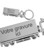 Porte-clés camion gravé métal - on