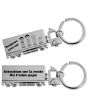 Porte-clés camion gravé métal - personnalisé famille