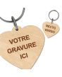 porte-cles-coeur-bois-grave - zoom