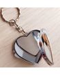 Porte-clés coeur miroir personnalisé photo