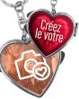 Porte-clés coeur miroir personnalisé - votre-image