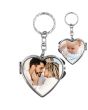 Porte-clés coeur miroir personnalisé