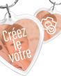 porte clés cœur personnalisé photo fete mamie - on