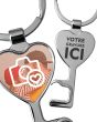 porte clés décapsuleur photo coeur - votre image