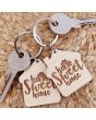 porte-clés gravé bois maison personnalisation home sweet home