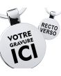 Porte-clés gravé grand rond - on