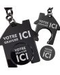 Porte-clés gravé maison jeton de caddie - votre gravure