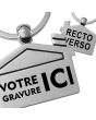 Porte-clés gravé maison