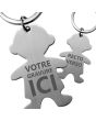 Porte clés gravé métal garçon - off