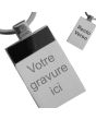Porte-clés gravé métal onyx - on