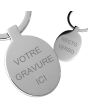 Porte clés gravé métal ovale - on