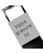 Porte-clés gravé mousqueton luxe - on