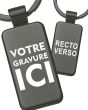 Porte-clés gravé noir titan - votre gravure