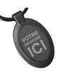 Porte-clés gravé ovale miroir - off