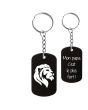 Porte-clés gravé plaque militaire noir