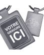 Porte-clés gravé rectangle miroir - gravure