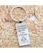 Porte-clés gravé rotatif rectangulaire personnalisation