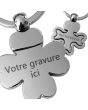 porte-clés gravé trèfle - off