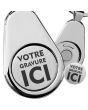 Porte-clés jeton de caddie métal brillant - on