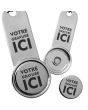 Porte-clés jeton de caddie métal gravé - on