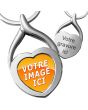 porte clés métal coeur personnalisé - on