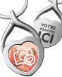 porte clés métal coeur personnalisé - votre image