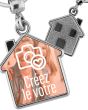 Porte Clés Métal Maison personnalisé - on