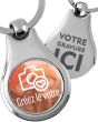 Porte-clés métal photo médaillon rond - votre image