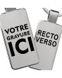 porte-clés personnalise acier long rectangle - on