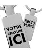 Porte-clés personnalisé acier petit rectangle - on