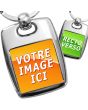 Porte-clé personnalisé Metal Carré double face - on