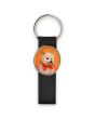 porte clés personnalisé cuir rond métal oval - off