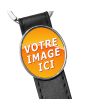 porte clés personnalisé cuir rond métal oval - on