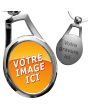porte clés personnalisé métal oval ornemental - on
