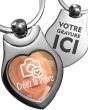 porte clés photo coeur métal - votre personnalisation
