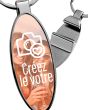 porte clés photo décapsuleur ovale personnalisé - votre image