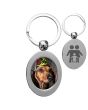 porte cles photo metal oval - off