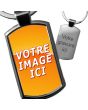 Porte-clés photo métal rectangle arrondi - on