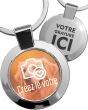 Porte-clés photo métal rond 25mm - votre image