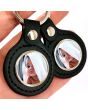 porte-clés rond cuir et métal-personnalisé fête des mamans